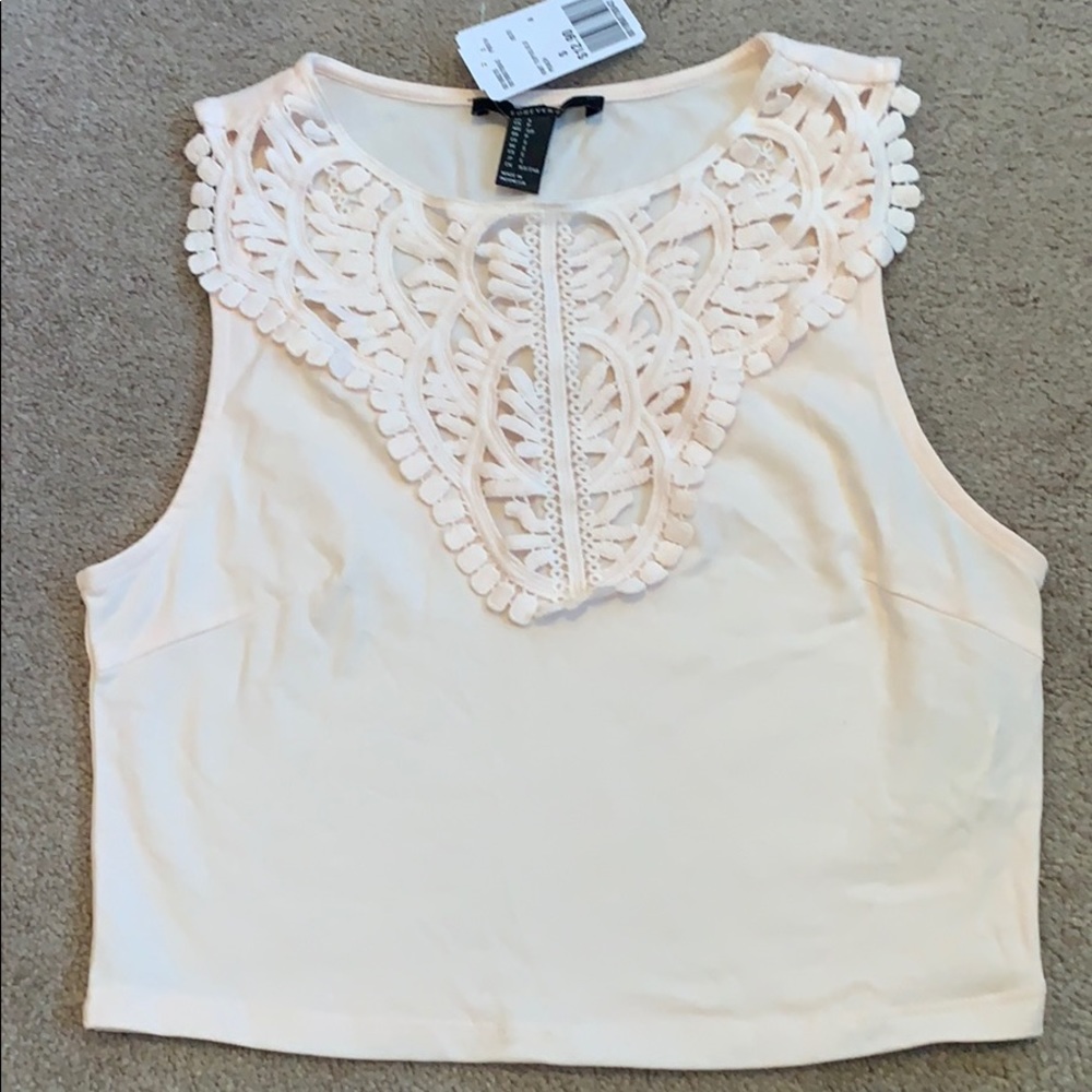 Cropped blush pink top